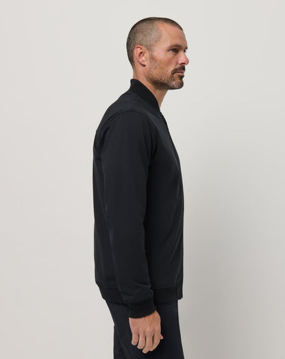 Stretchknit Bomber Jacket Black | Travis Mathew Premium