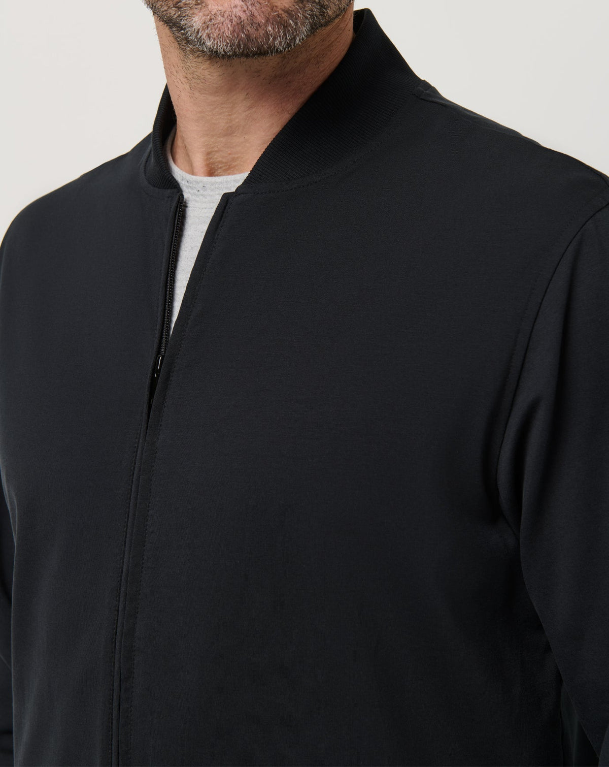 Stretchknit Bomber Jacket Black | Travis Mathew Premium