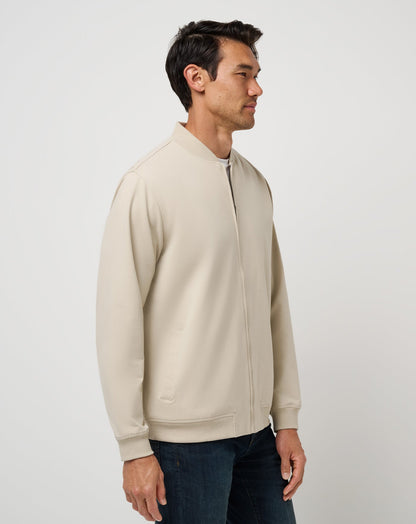 Stretchknit Bomber Jacket Italian Sand | Travis Mathew Latest