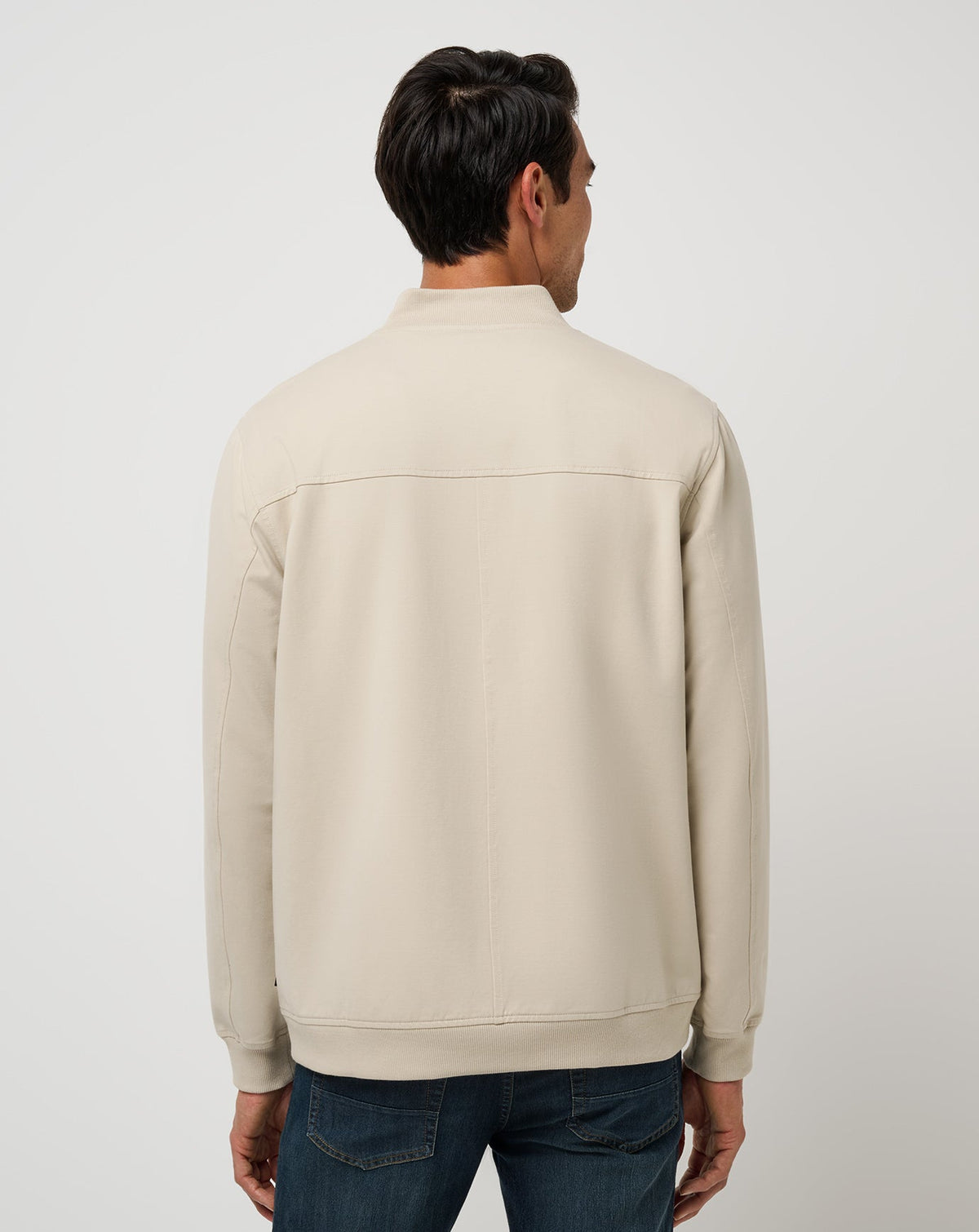 Stretchknit Bomber Jacket Italian Sand | Travis Mathew Latest