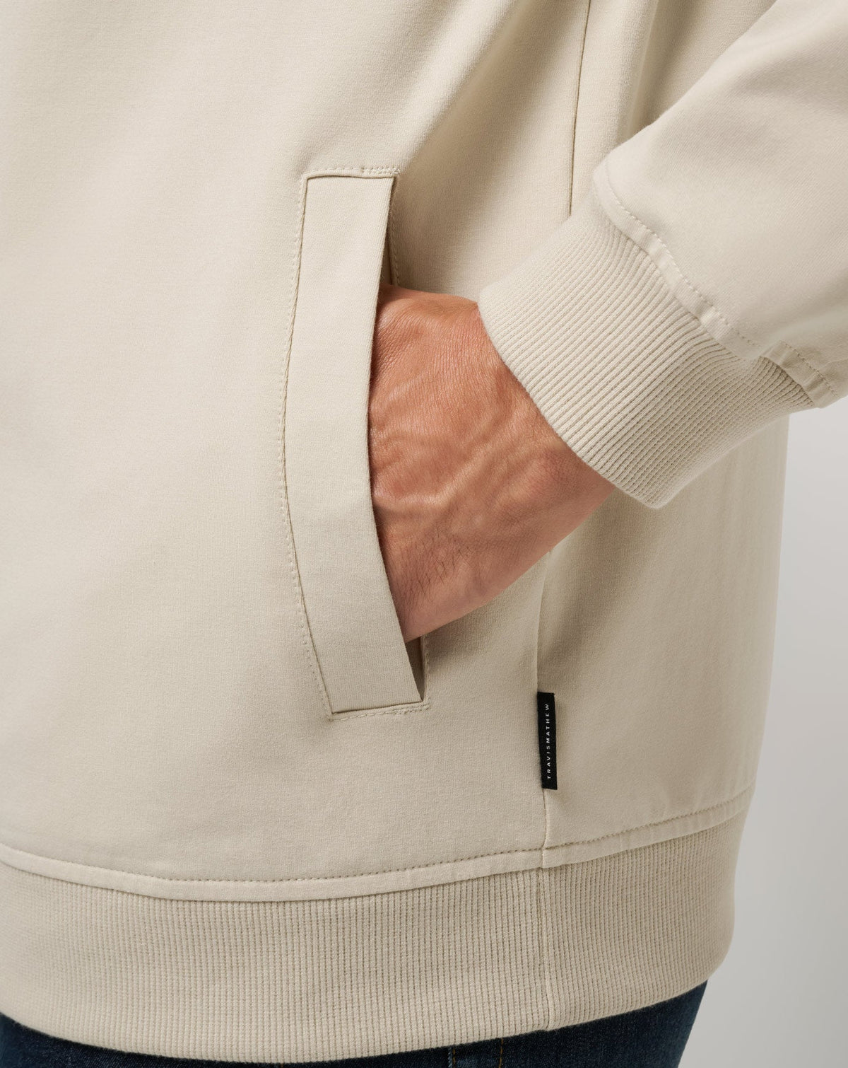 Stretchknit Bomber Jacket Italian Sand | Travis Mathew Latest