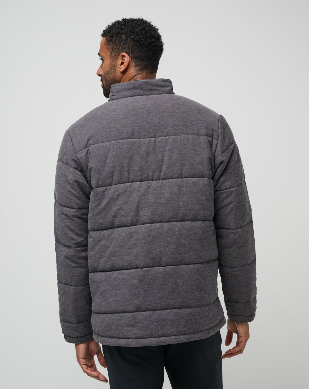 Climate Drop Jacket Heather Black | Travis Mathew New
