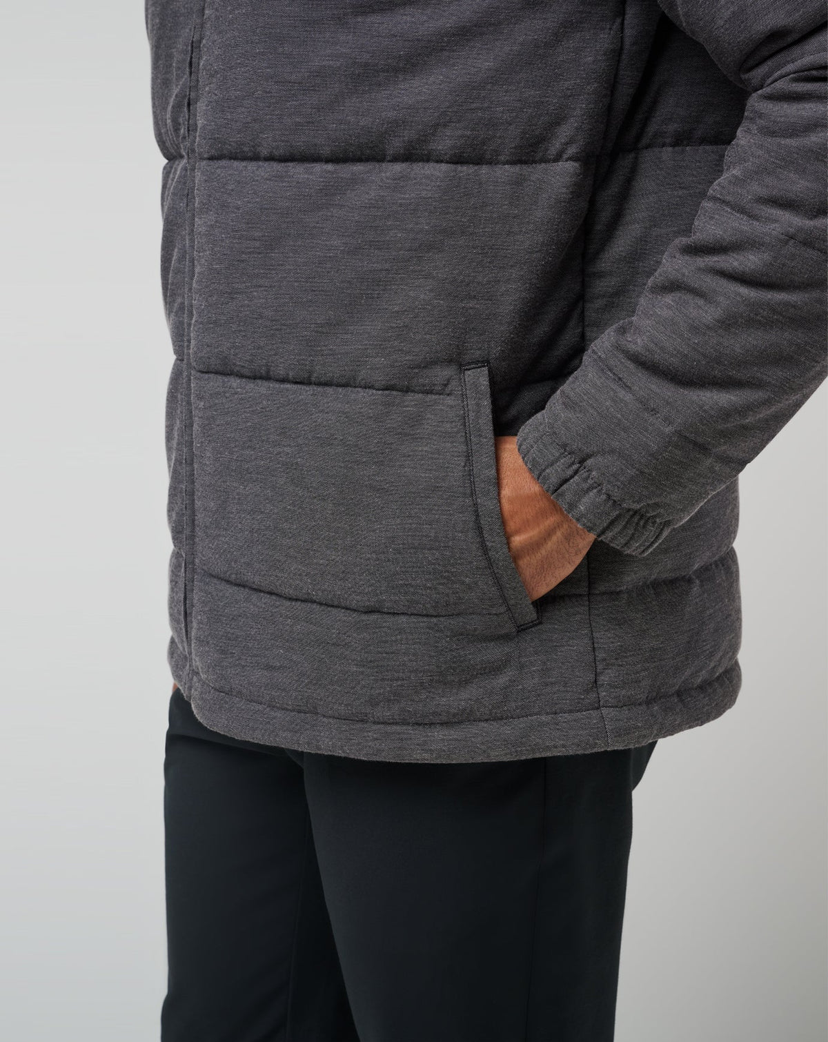 Climate Drop Jacket Heather Black | Travis Mathew New