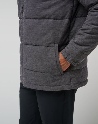 Climate Drop Jacket Heather Black | Travis Mathew New