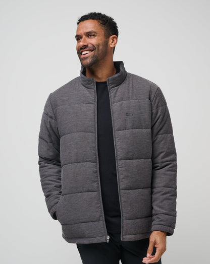 Climate Drop Jacket Heather Black | Travis Mathew New