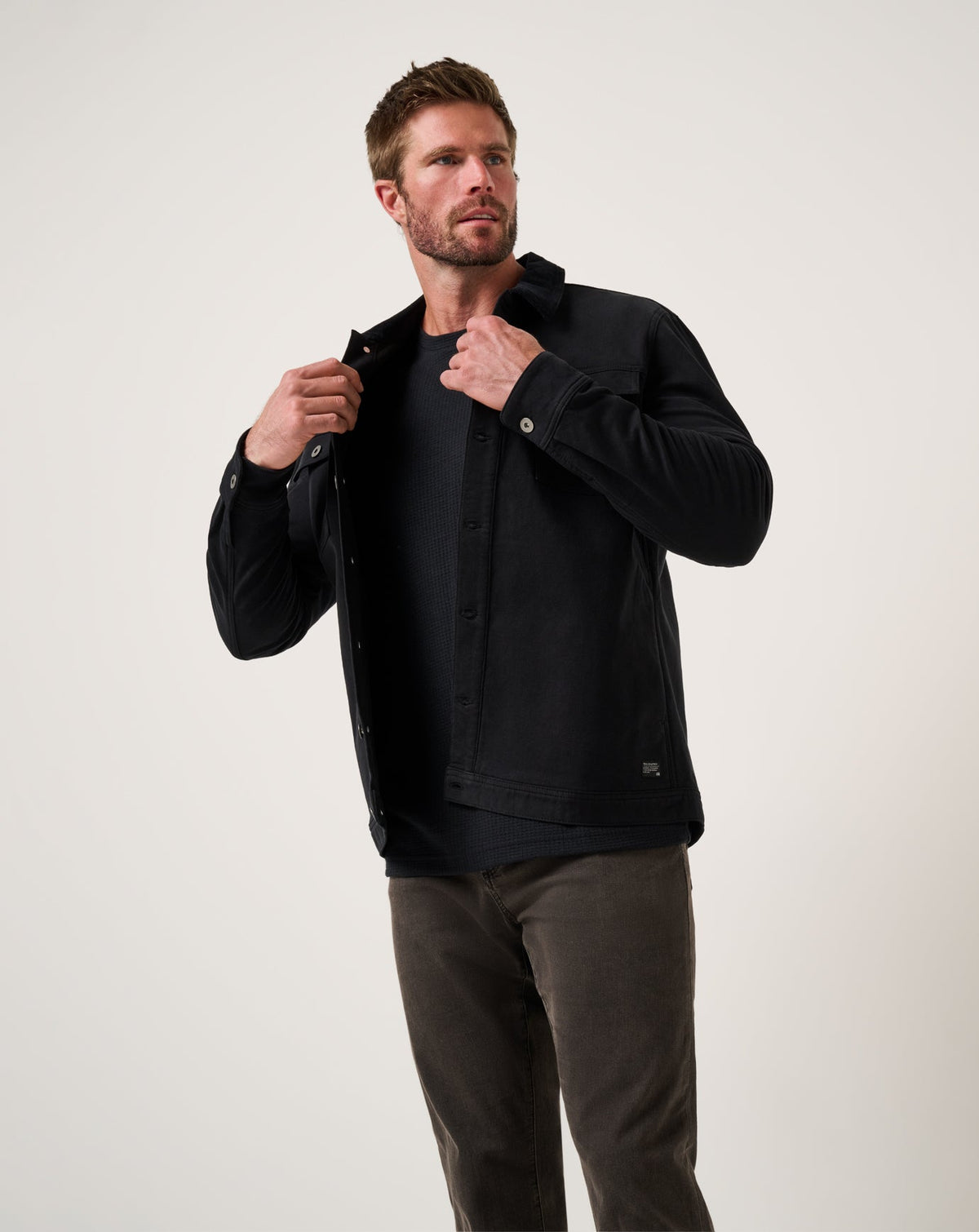 Cloud Denim Cord Jacket Black | Travis Mathew Popular