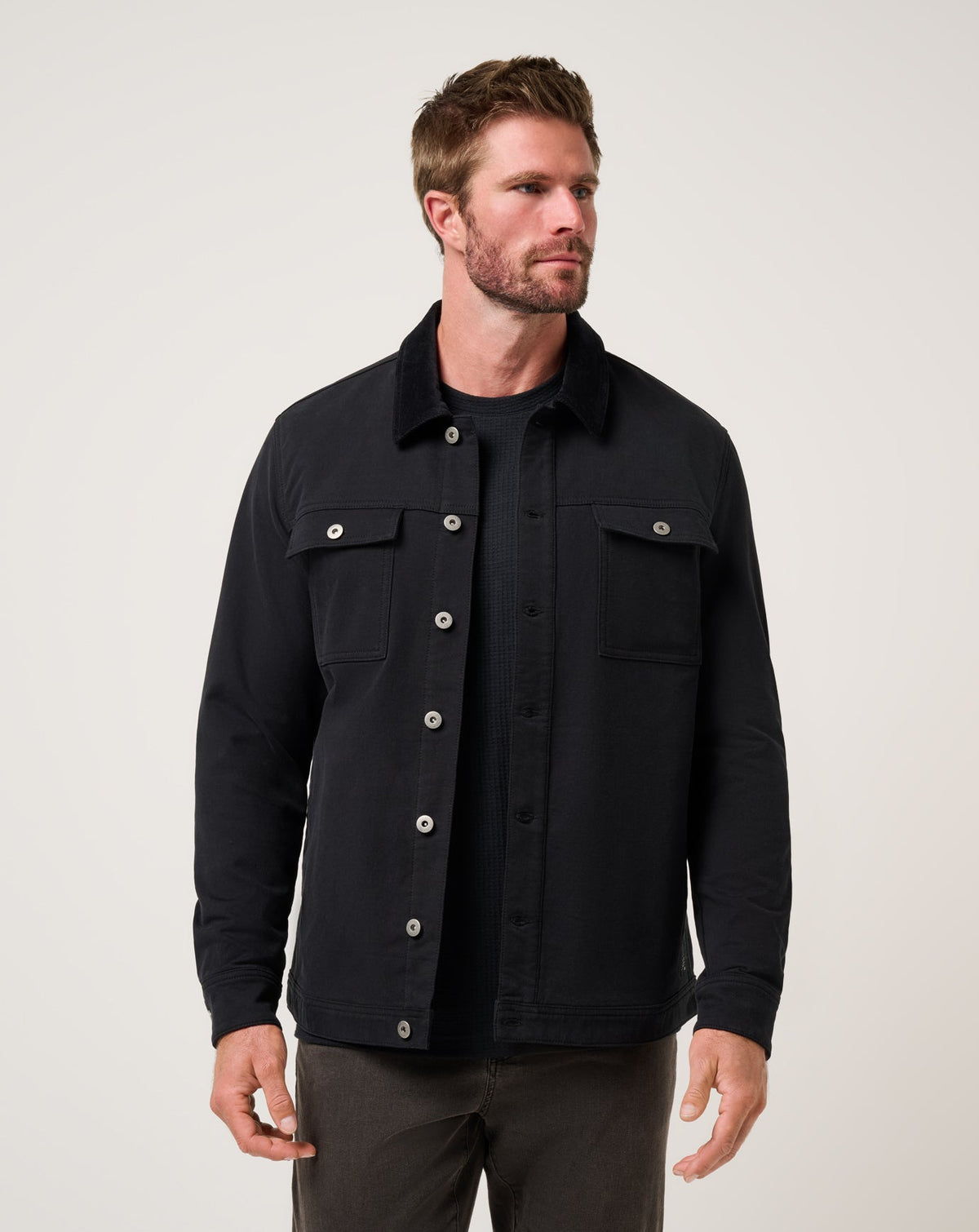 Cloud Denim Cord Jacket Black | Travis Mathew Popular