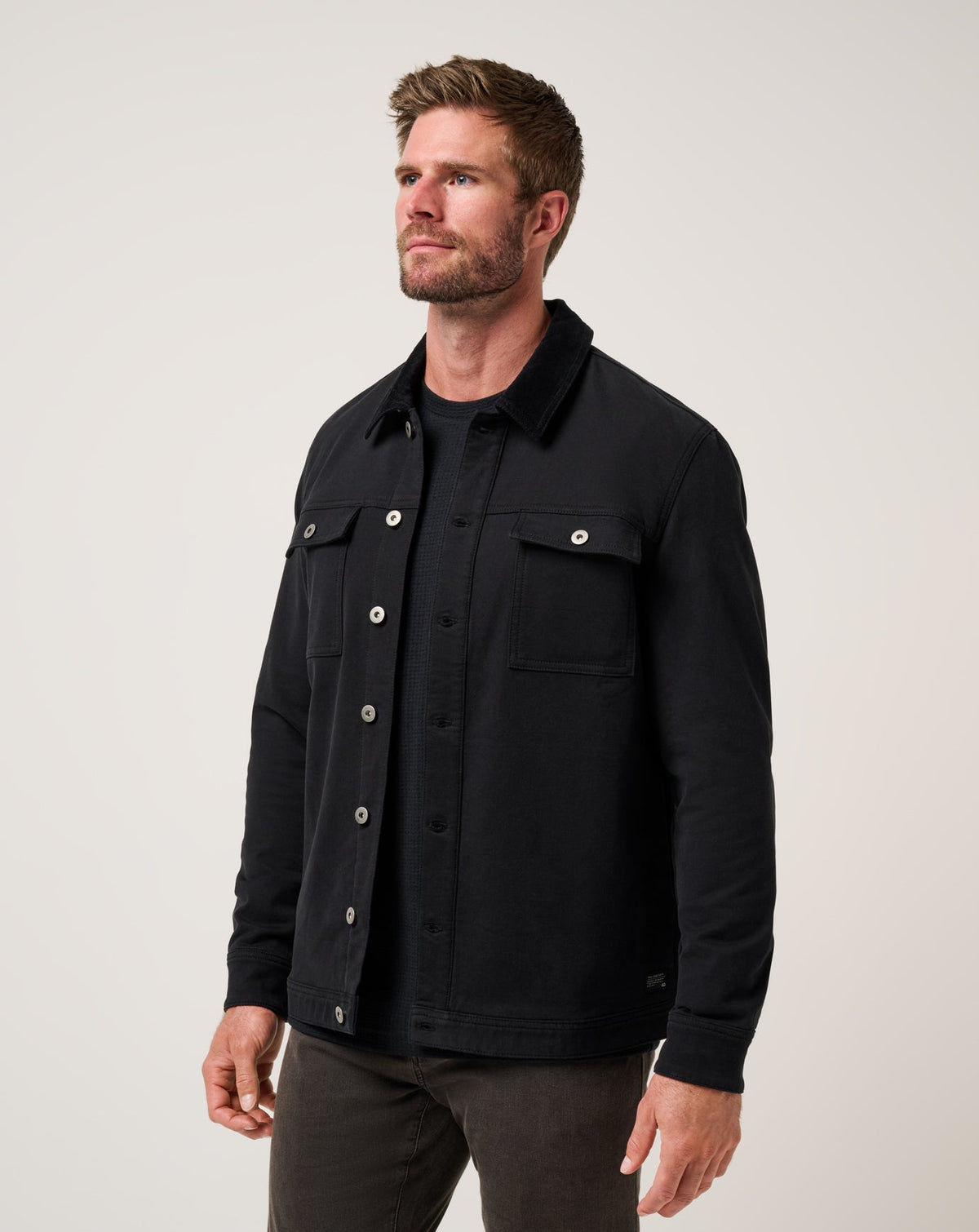 Cloud Denim Cord Jacket Black | Travis Mathew Popular
