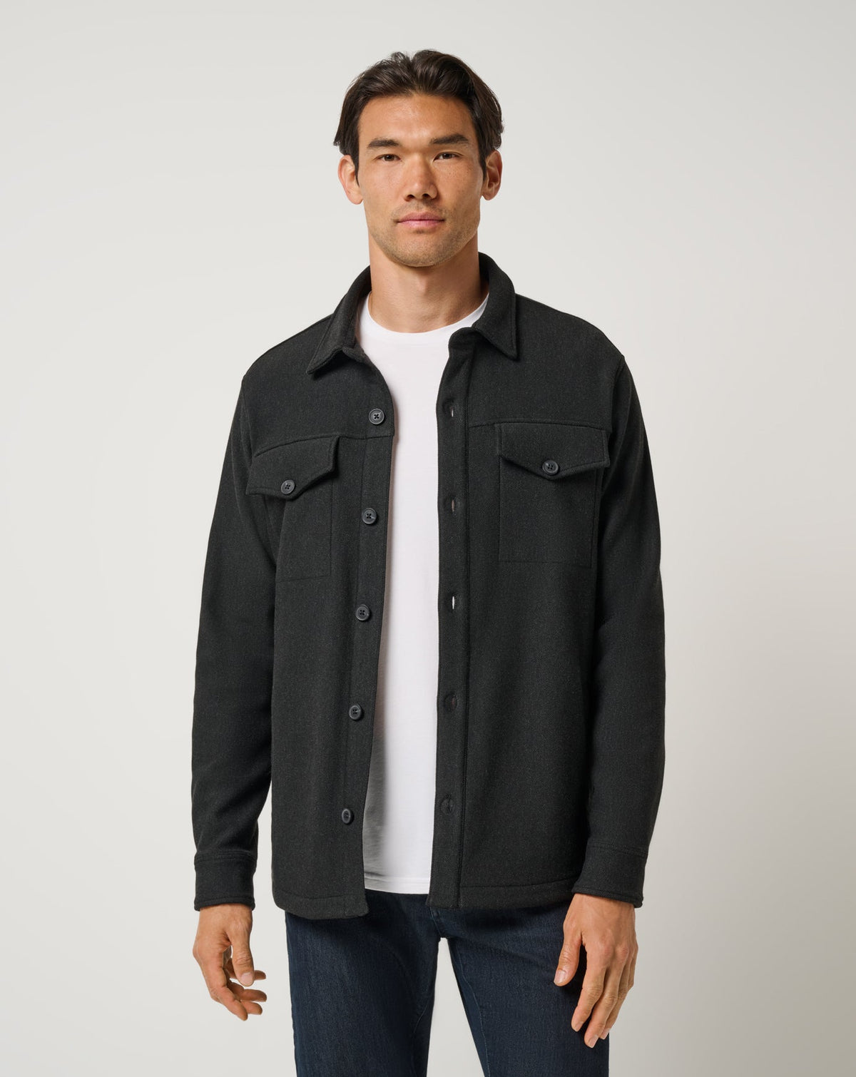 Are We There Yet Shirt Jacket Black | Travis Mathew Exclusive