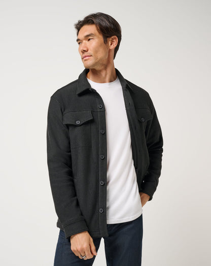 Are We There Yet Shirt Jacket Black | Travis Mathew Exclusive
