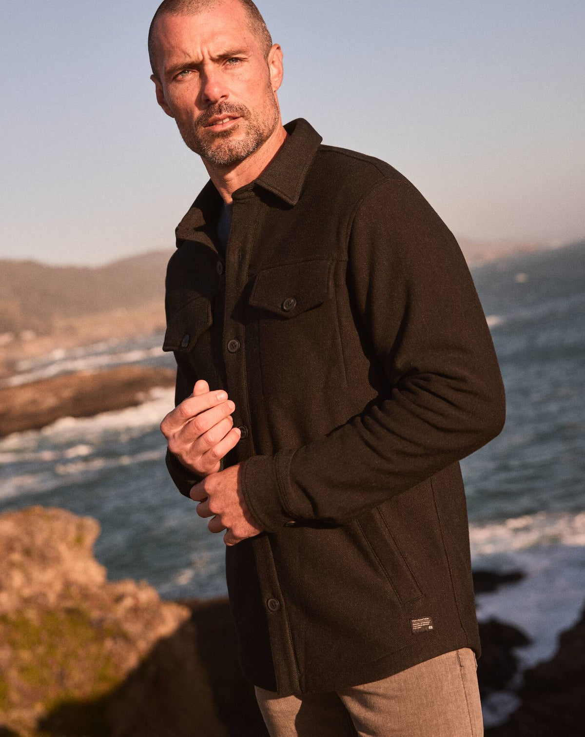 Are We There Yet Shirt Jacket Black | Travis Mathew Exclusive