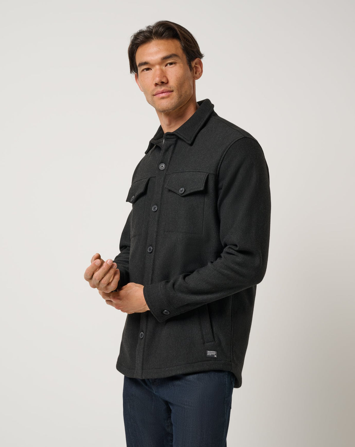 Are We There Yet Shirt Jacket Black | Travis Mathew Exclusive
