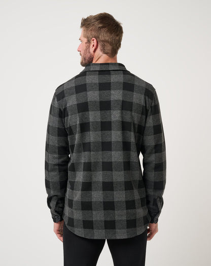 Return Flight Shirt Jacket Black/Grey | Travis Mathew Featured