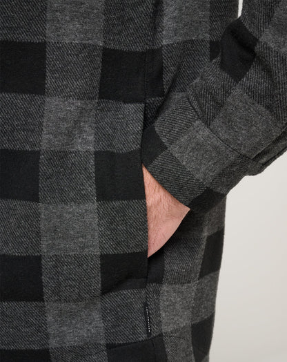 Return Flight Shirt Jacket Black/Grey | Travis Mathew Featured