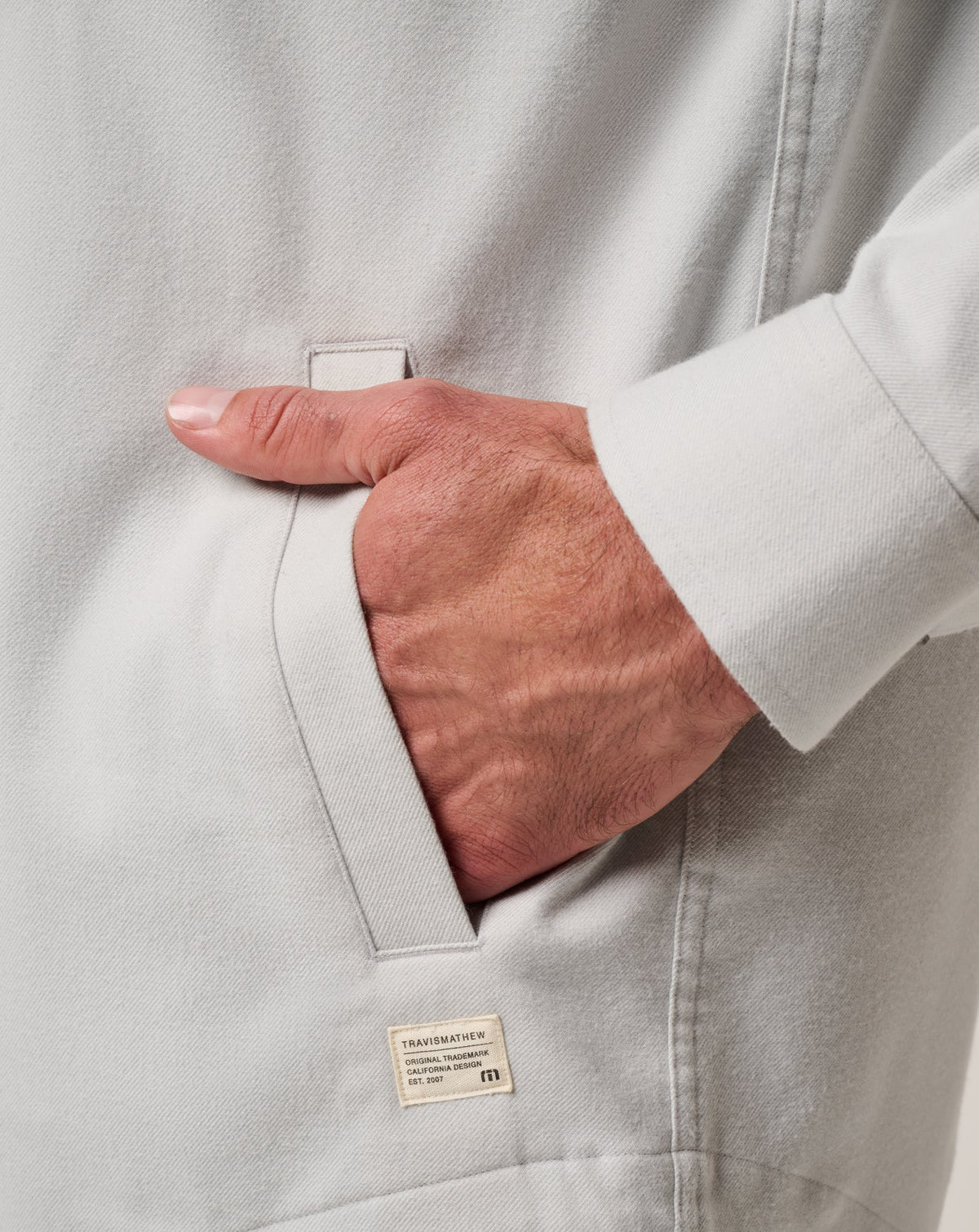 Wanna Bet Shirt Jacket Heather Light Grey | Travis Mathew Top Pick