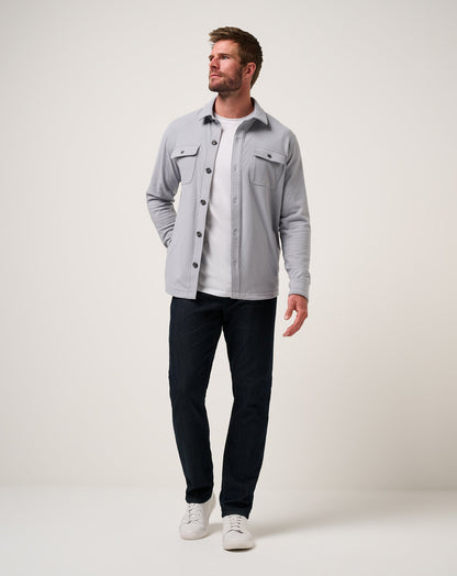Peak Fleece Shirt Jacket Sleet | Travis Mathew Essential
