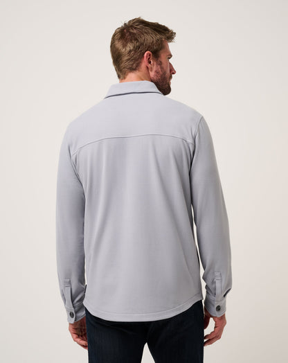 Peak Fleece Shirt Jacket Sleet | Travis Mathew Essential