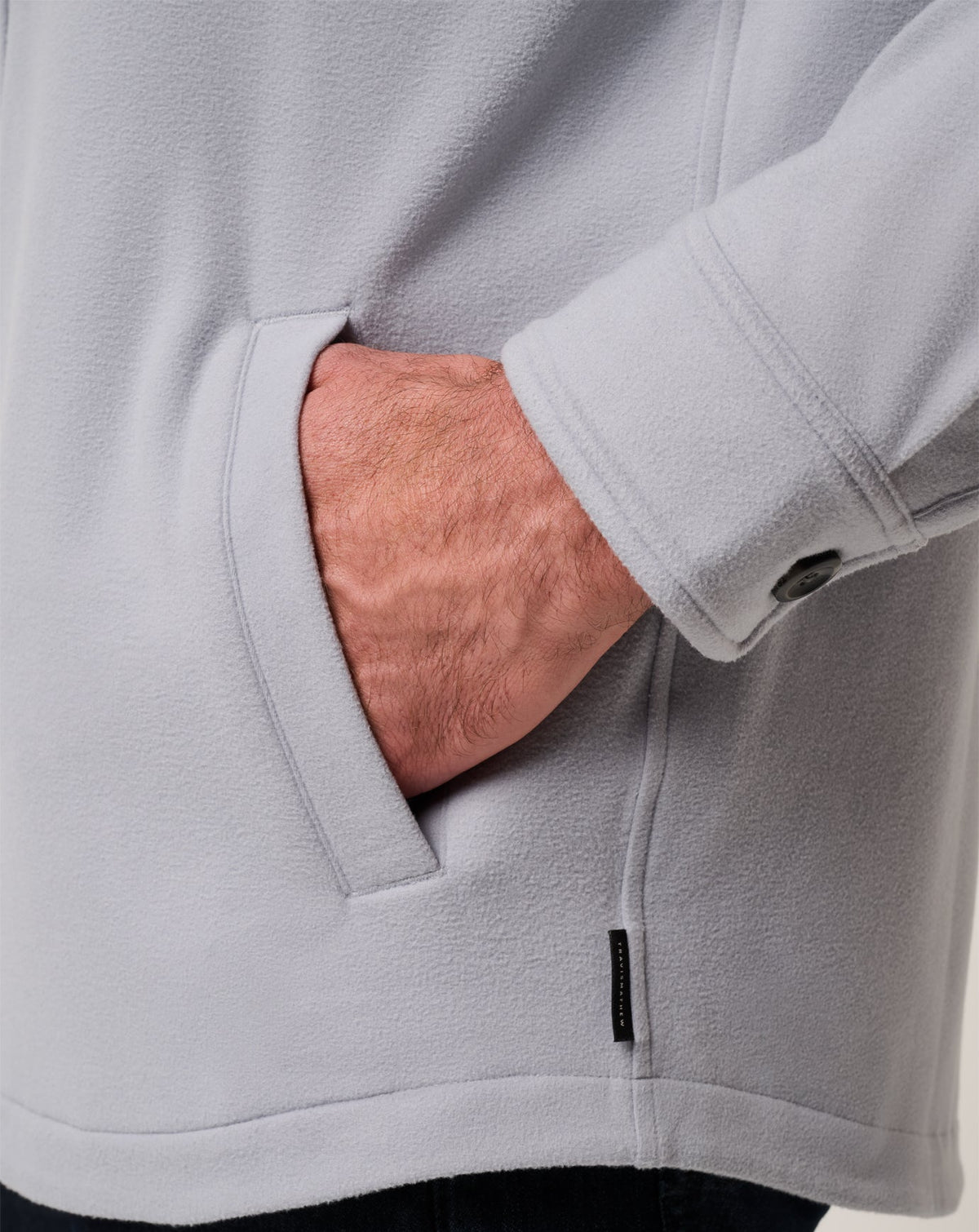 Peak Fleece Shirt Jacket Sleet | Travis Mathew Essential