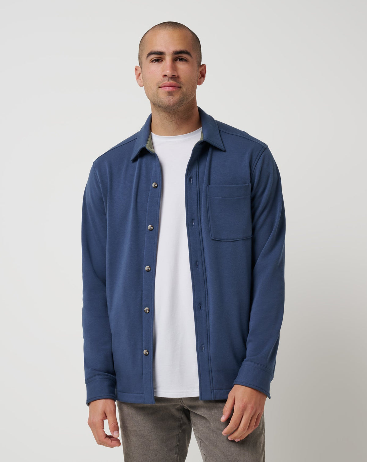 Cloud Shirt Jacket Mood Indigo | Travis Mathew Smart Buy