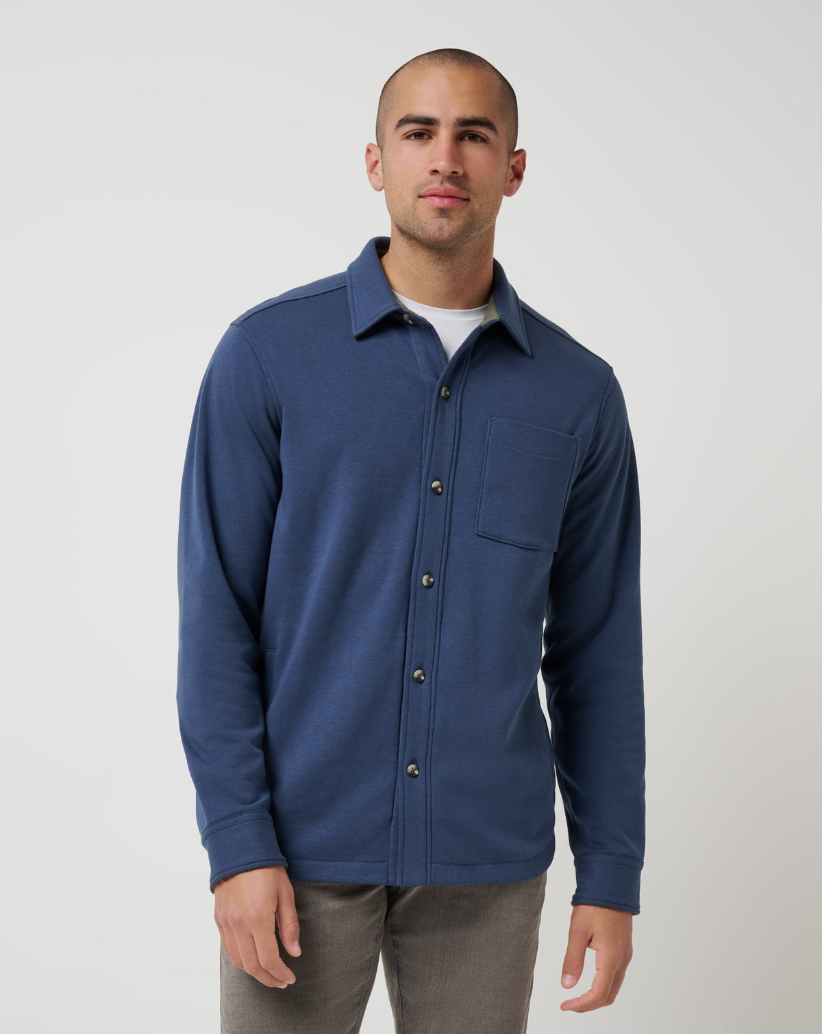 Cloud Shirt Jacket Mood Indigo | Travis Mathew Smart Buy