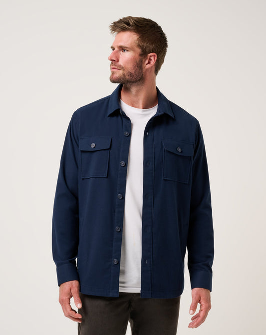 Wanna Bet Shirt Jacket Total Eclipse | Travis Mathew Discount