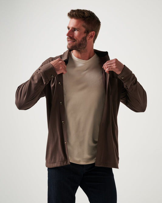 Cloud Shirt Jacket Chocolate | Travis Mathew Best Price