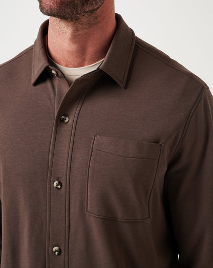 Cloud Shirt Jacket Chocolate | Travis Mathew Best Price