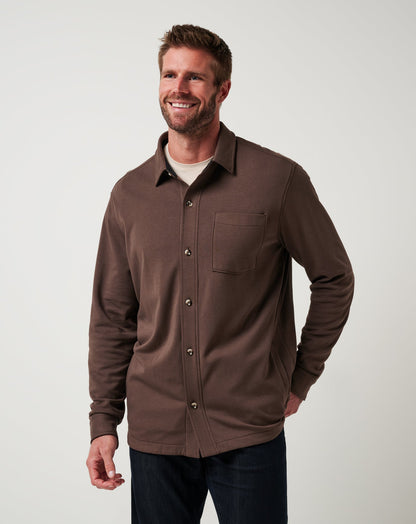 Cloud Shirt Jacket Chocolate | Travis Mathew Best Price