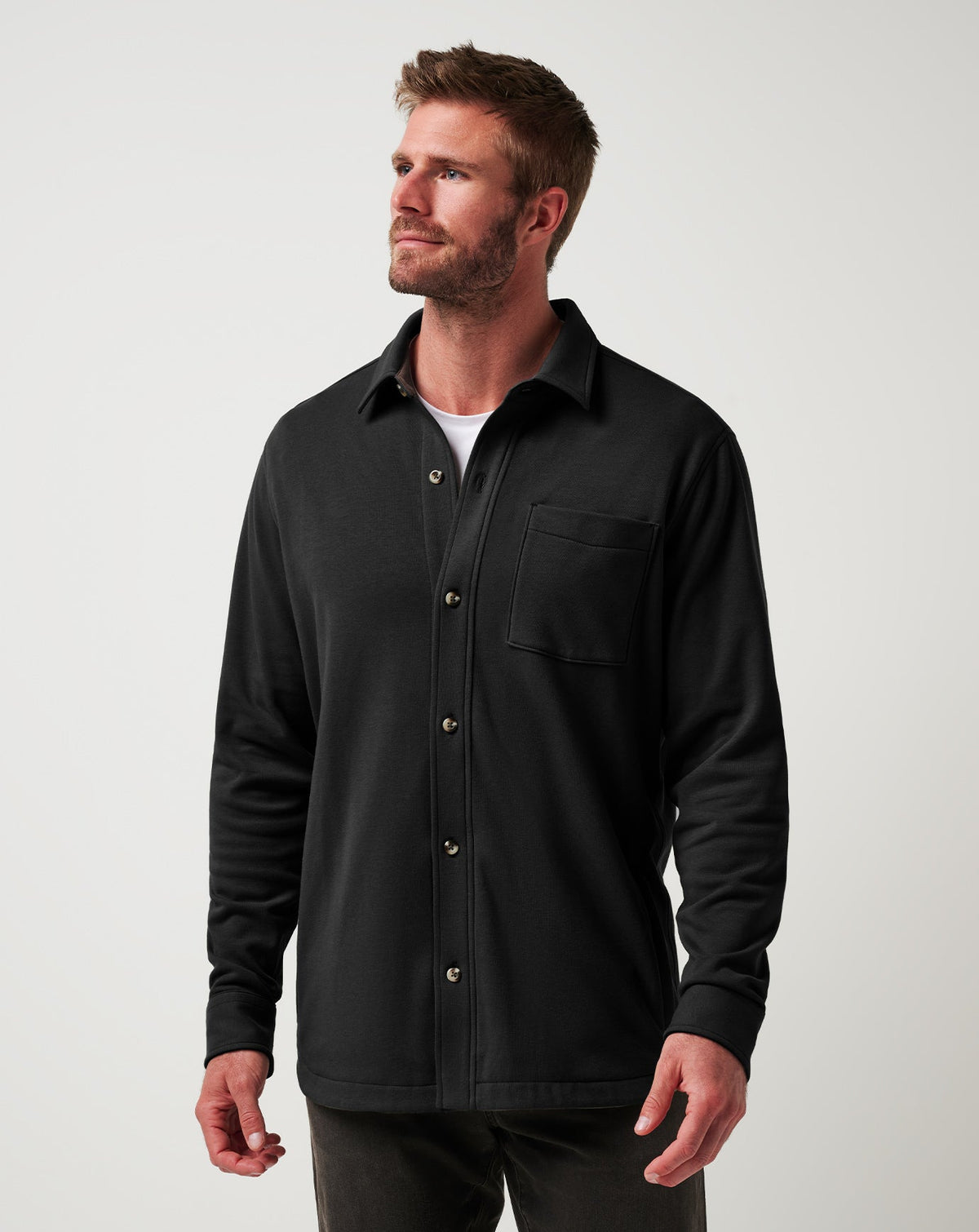Cloud Shirt Jacket Black | Travis Mathew Deals