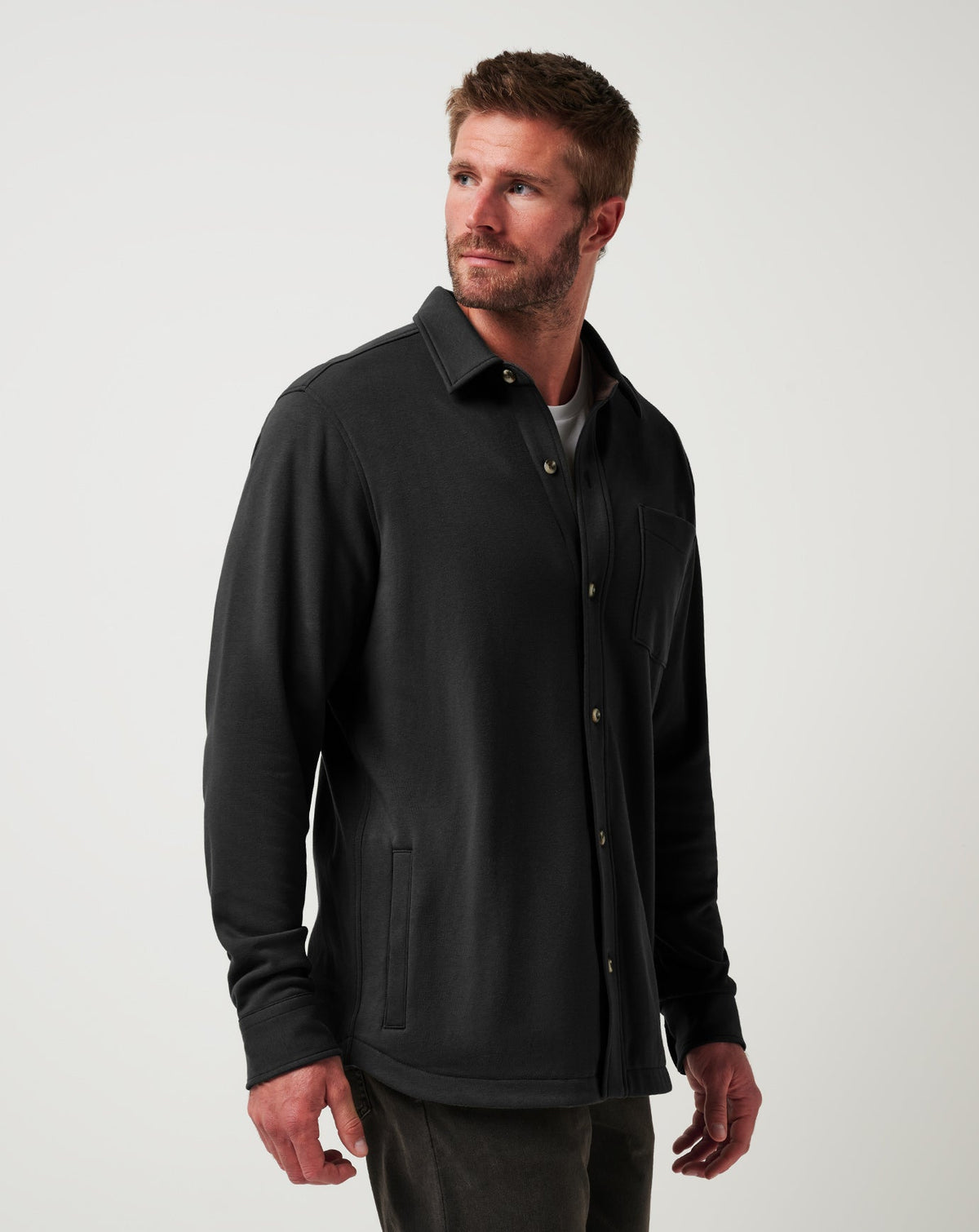 Cloud Shirt Jacket Black | Travis Mathew Deals
