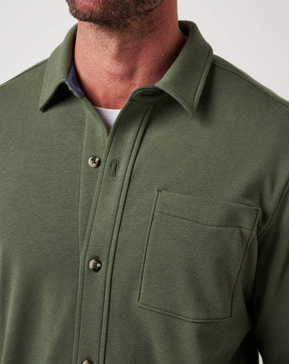 Cloud Shirt Jacket Dark Olive | Travis Mathew Customer Favorite