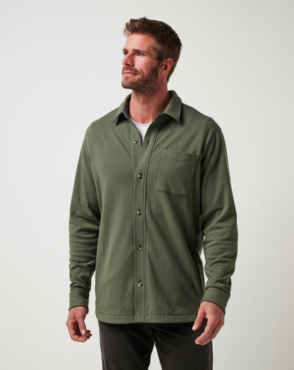 Cloud Shirt Jacket Dark Olive | Travis Mathew Customer Favorite