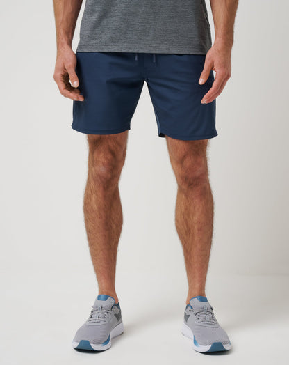 Wanderlust E-Waist Short 7.5In Mood Indigo | Travis Mathew Featured