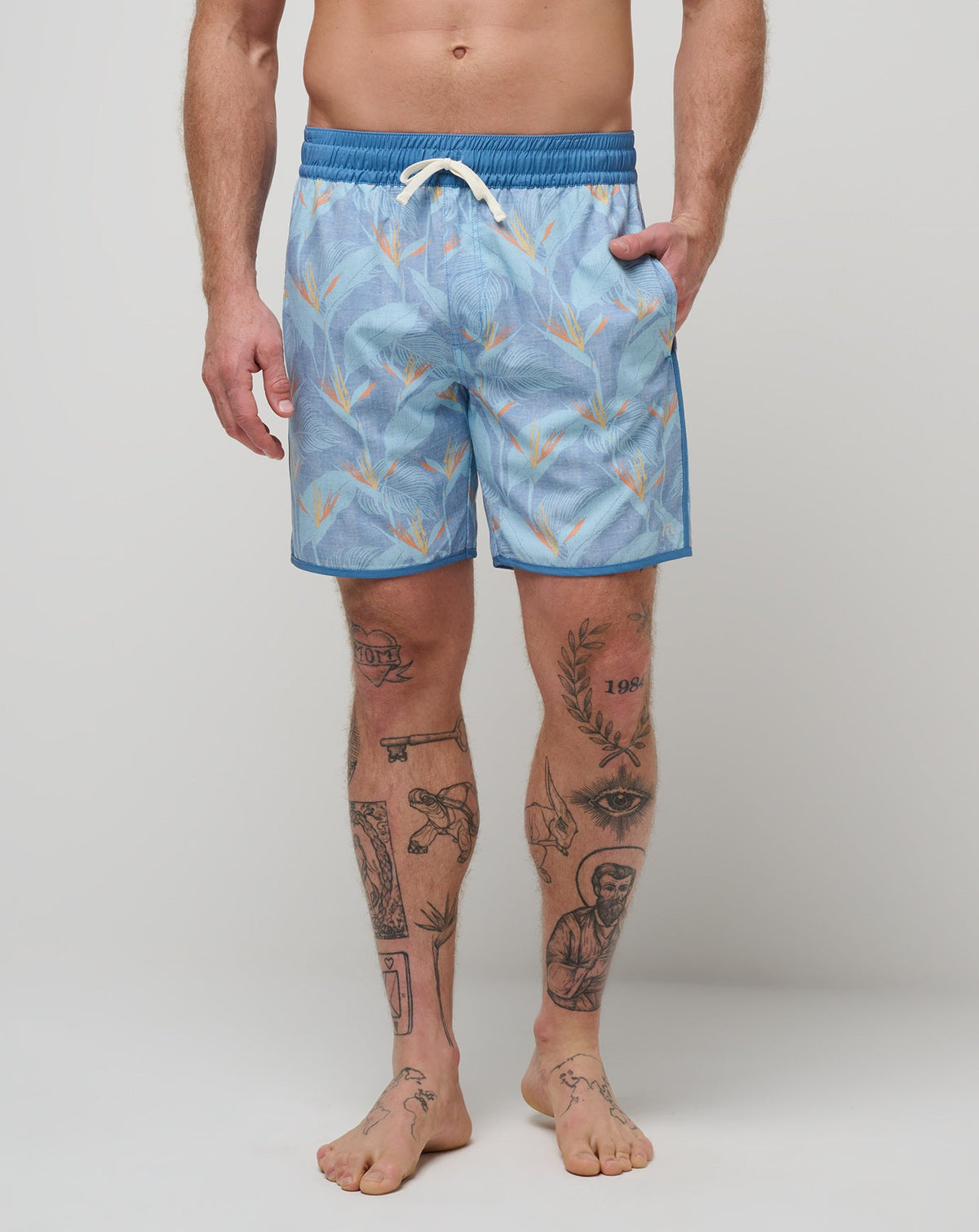 Lava Tunnels Boardshort Heather Quiet Harbor | Travis Mathew Featured