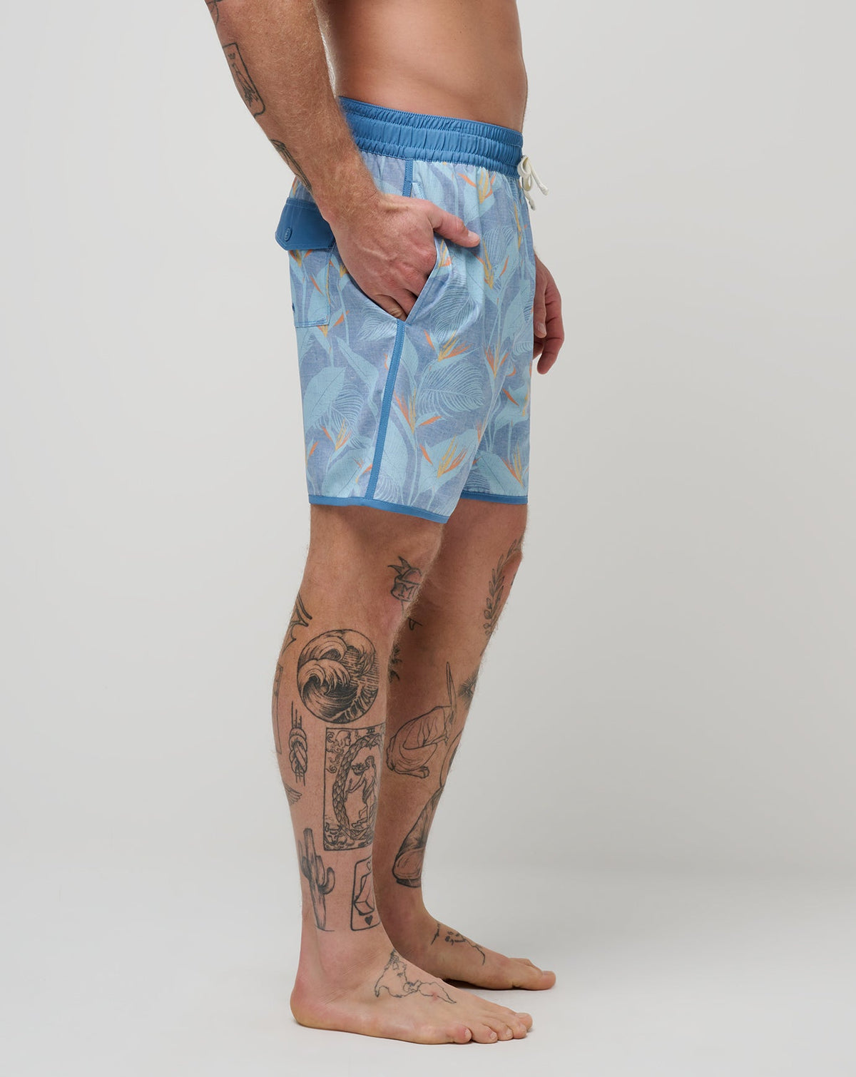 Lava Tunnels Boardshort Heather Quiet Harbor | Travis Mathew Featured