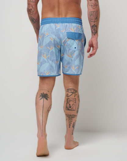 Lava Tunnels Boardshort Heather Quiet Harbor | Travis Mathew Featured