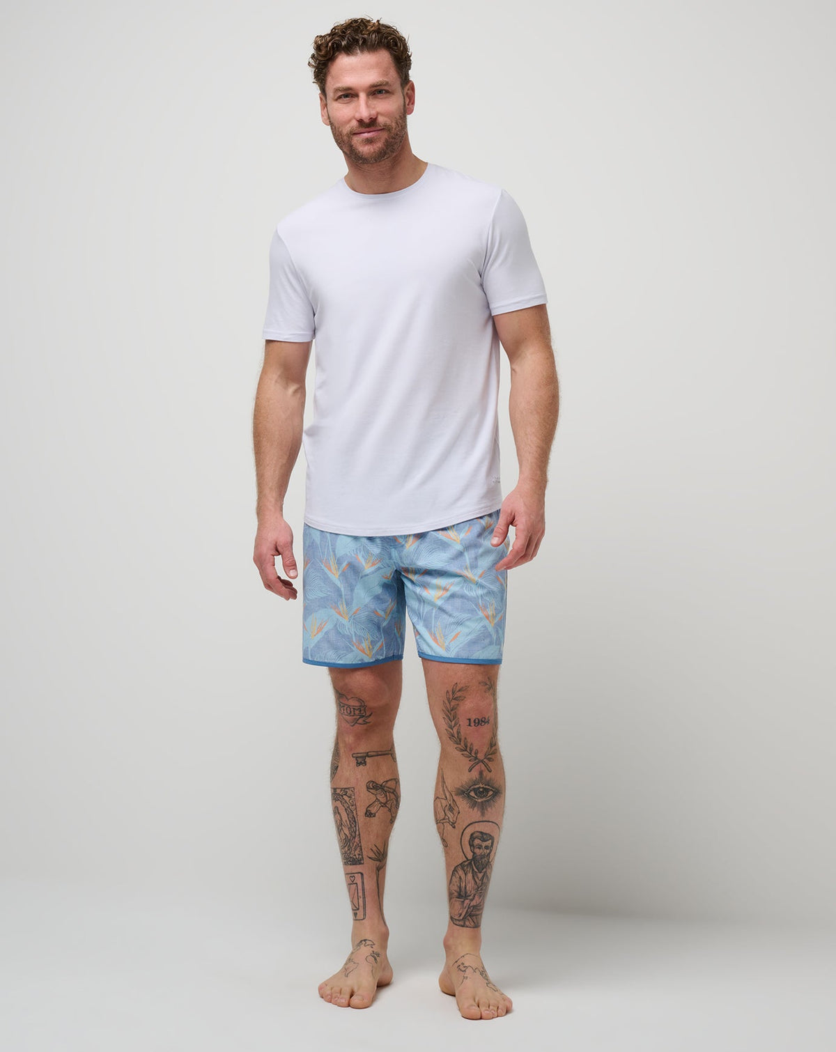 Lava Tunnels Boardshort Heather Quiet Harbor | Travis Mathew Featured