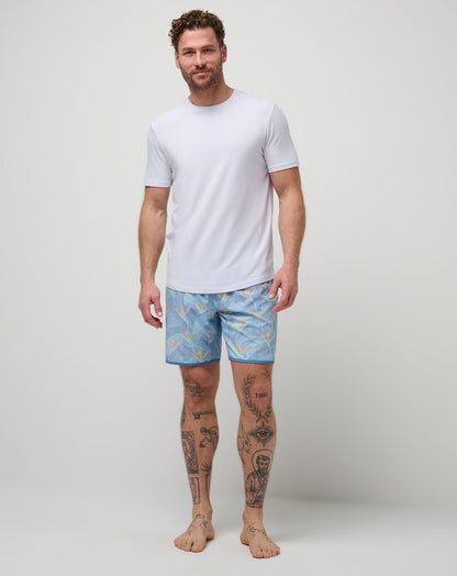 Lava Tunnels Boardshort Heather Quiet Harbor | Travis Mathew Featured