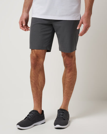 Travel Year Short 9In Grey Pinstripe | Travis Mathew Best Price