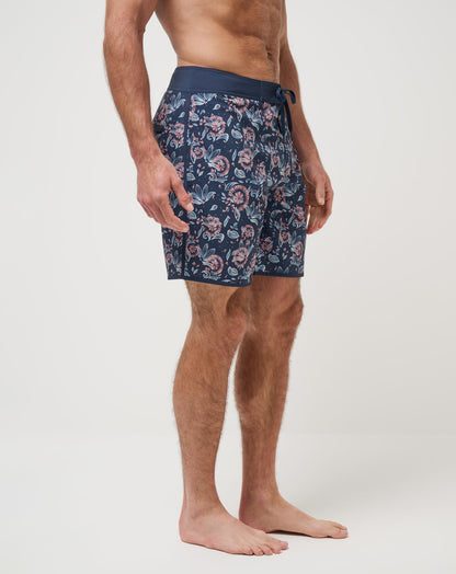 Flourish Boardshort Mood Indigo/Vintage Indigo | Travis Mathew Premium