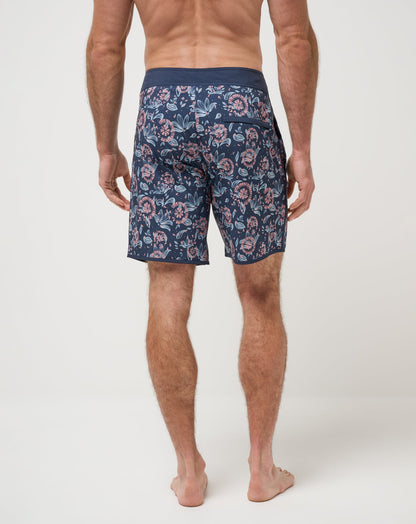 Flourish Boardshort Mood Indigo/Vintage Indigo | Travis Mathew Premium