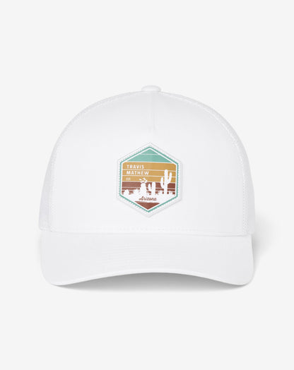 High Desert Horizon Snapback Hat White | Travis Mathew Smart Buy