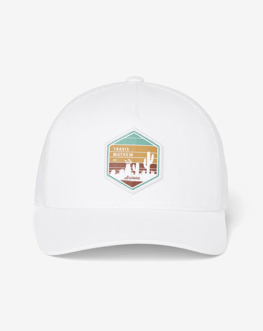 High Desert Horizon Snapback Hat White | Travis Mathew Smart Buy