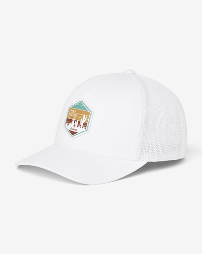 High Desert Horizon Snapback Hat White | Travis Mathew Smart Buy