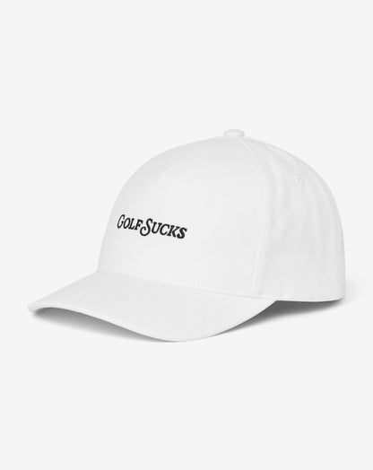 Golf Sucks Snapback Hat White | Travis Mathew Quality