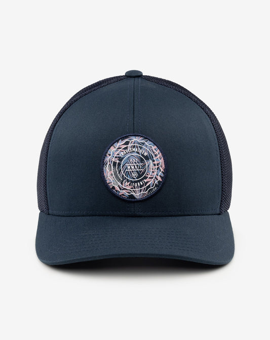 The Patch Floral Snapback Hat Blue Nights | Travis Mathew Trusted