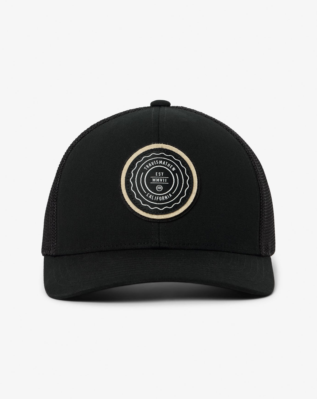 The Patch Snapback Hat Black/Tan | Travis Mathew Featured