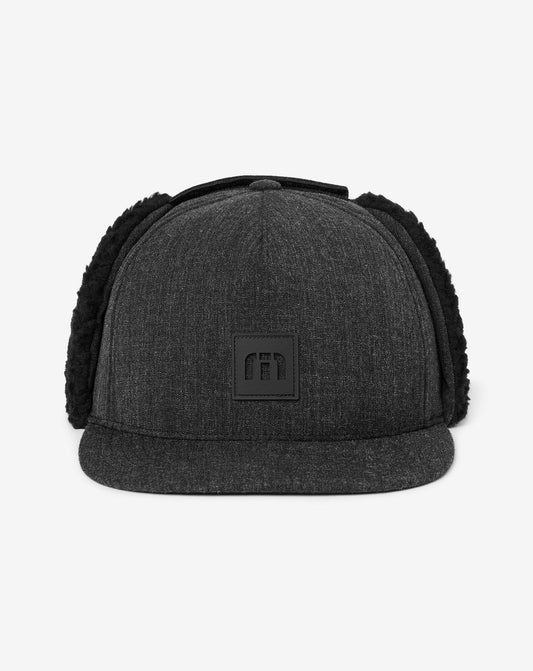 Snowdrift Snapback Hat Heather Black | Travis Mathew Premium