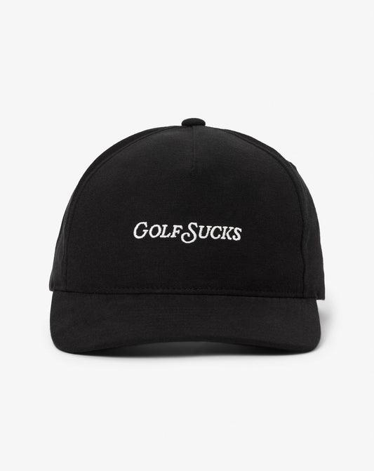 Golf Sucks Snapback Hat Black | Travis Mathew Classic