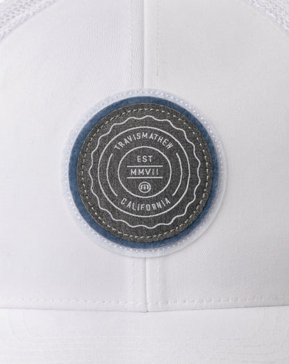 The Patch Snapback Hat White | Travis Mathew New
